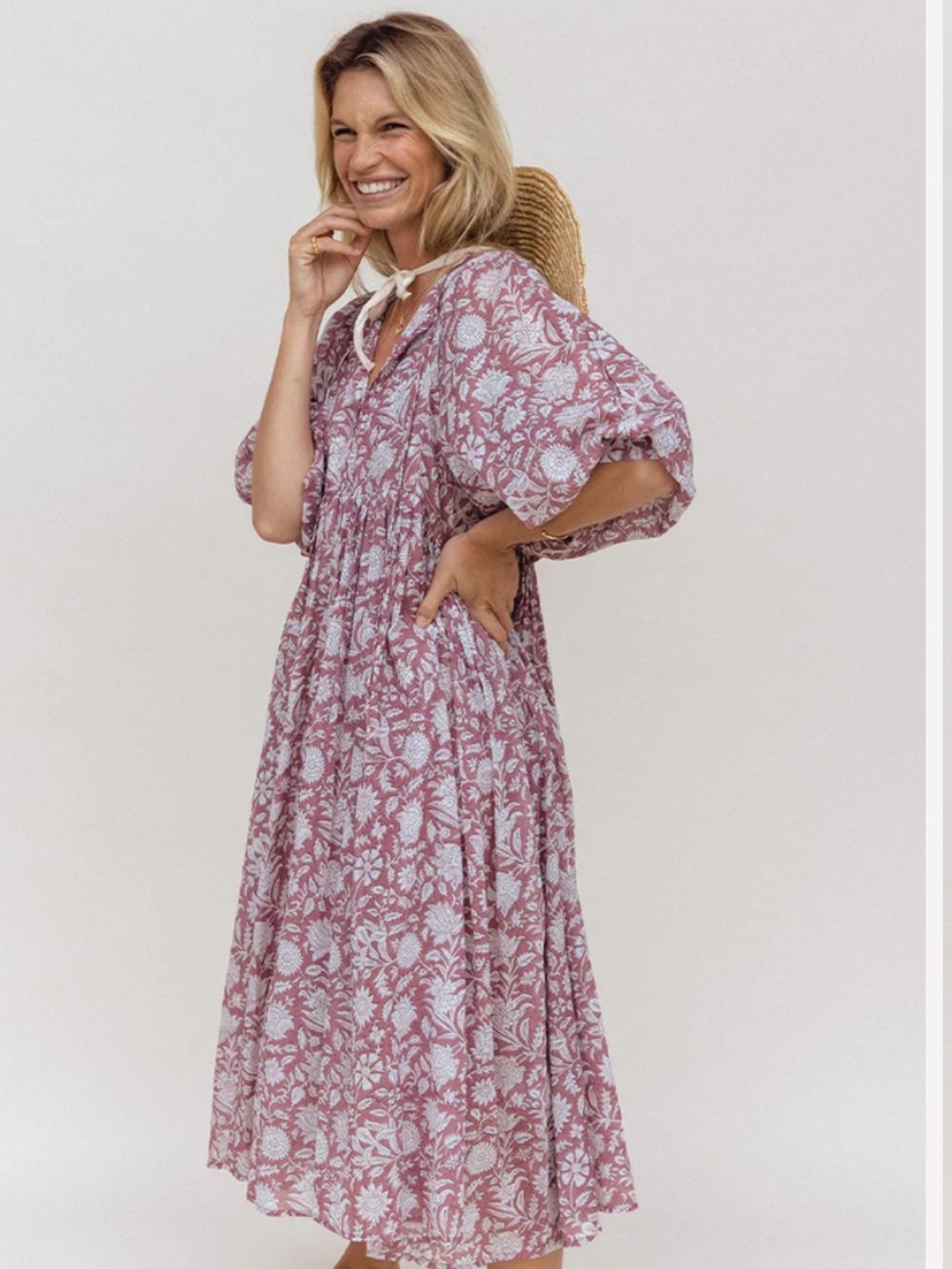 Daughter of India Kyra midi dress in Musk